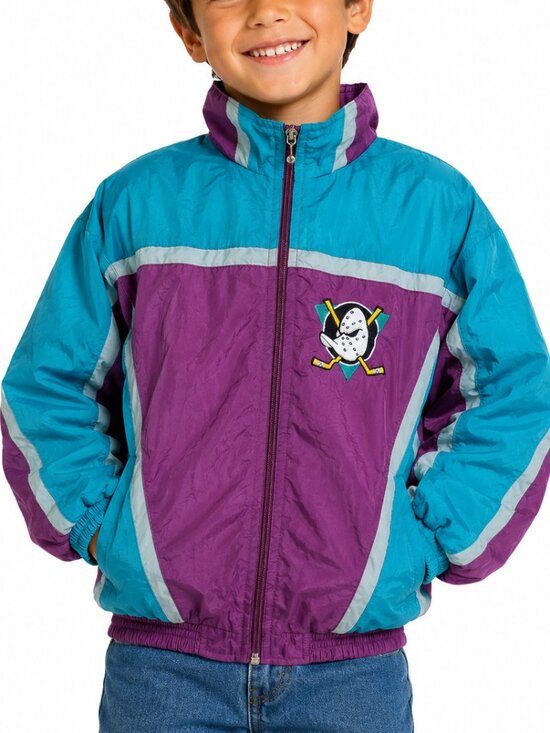 Vintage Other - VINTAGE 90s Winning Goal Anaheim Mighty Ducks Windbreaker Jacket Sz 7 Disney Era